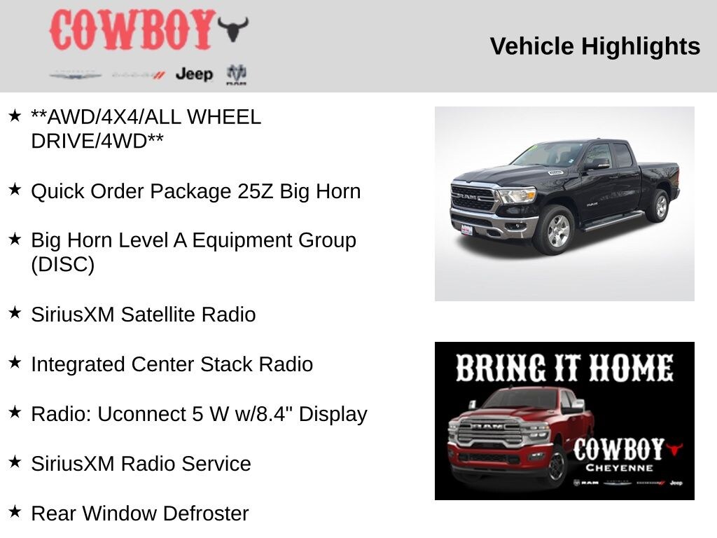 Certified 2022 Ram 1500 Big Horn/Lone Star Truck