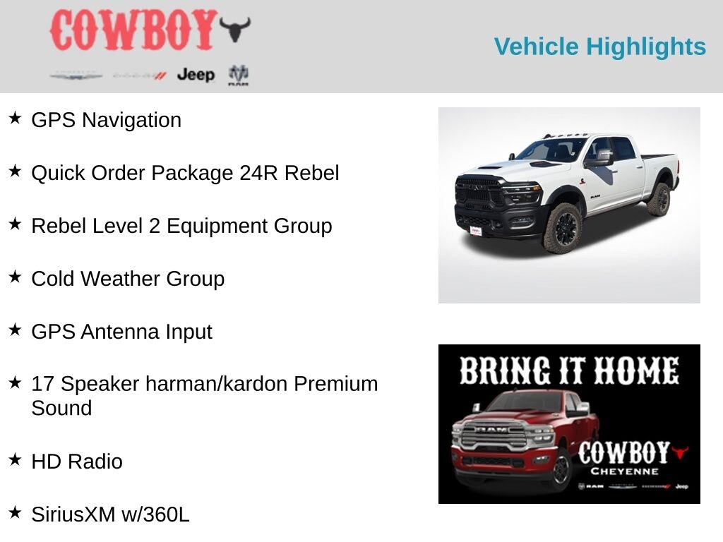 New 2026 Ram 2500 Rebel Truck