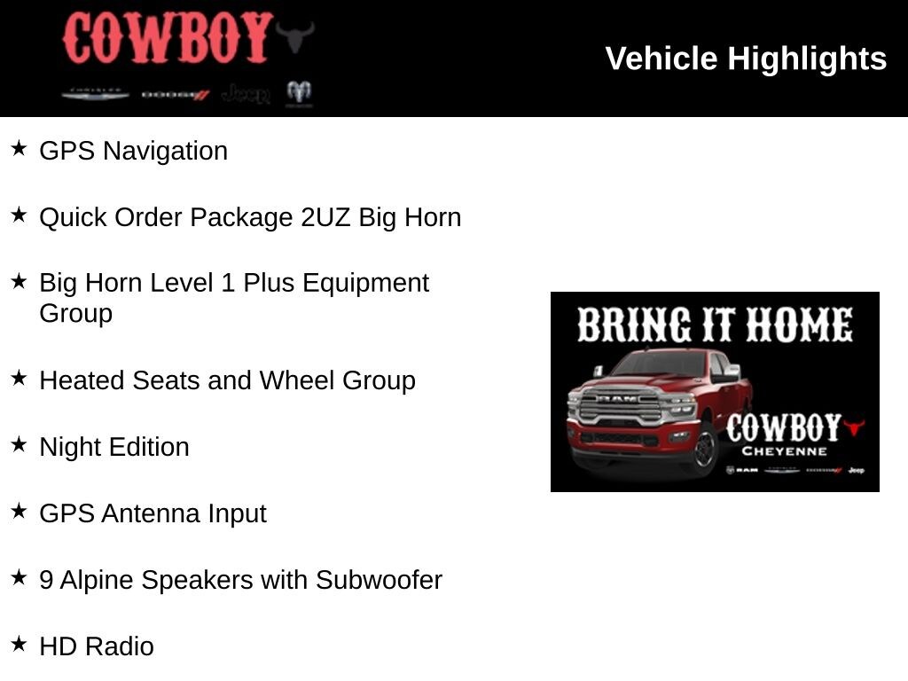 New 2026 Ram 2500 Big Horn Truck