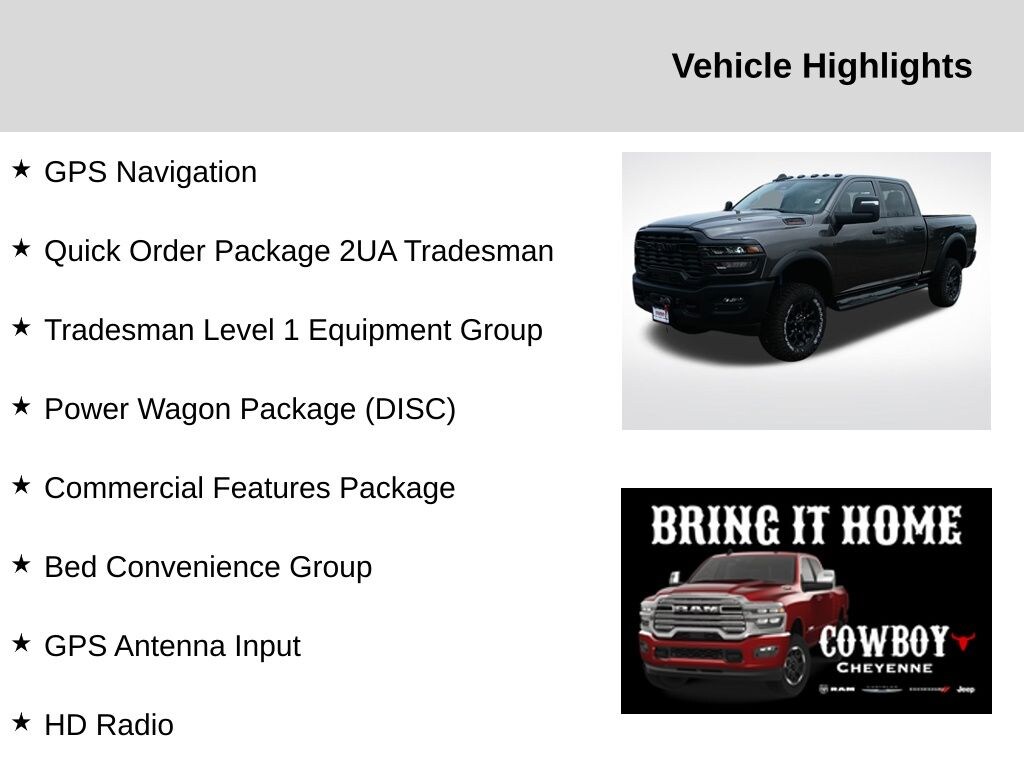 New 2025 Ram 2500 Tradesman Truck