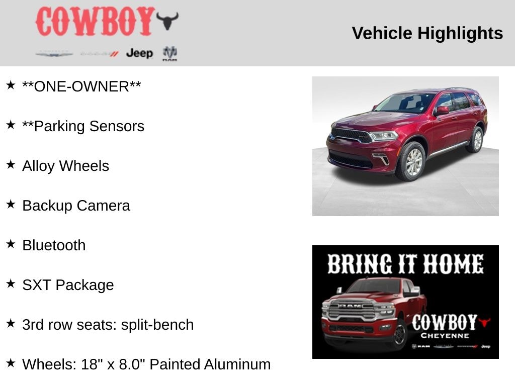 Certified 2022 Dodge Durango SXT SUV