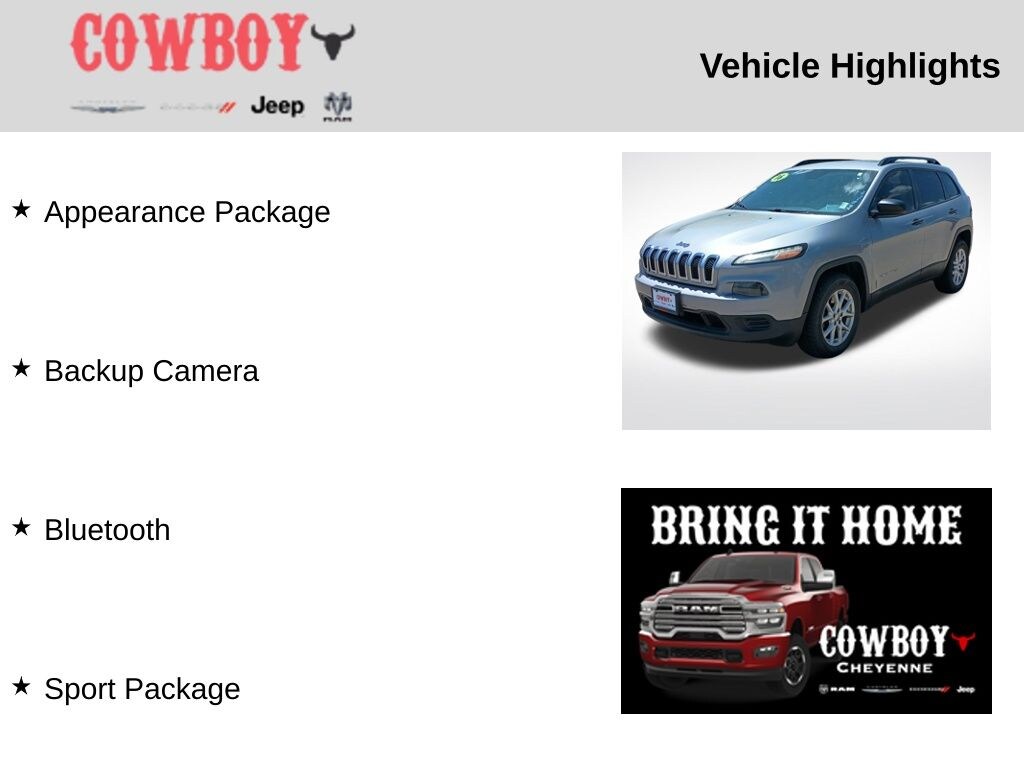 Used 2016 Jeep Cherokee Sport SUV