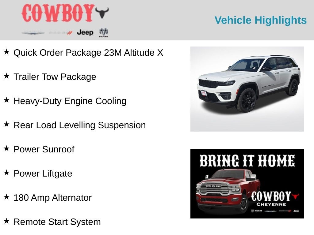 New 2025 Jeep Grand Cherokee Altitude X SUV