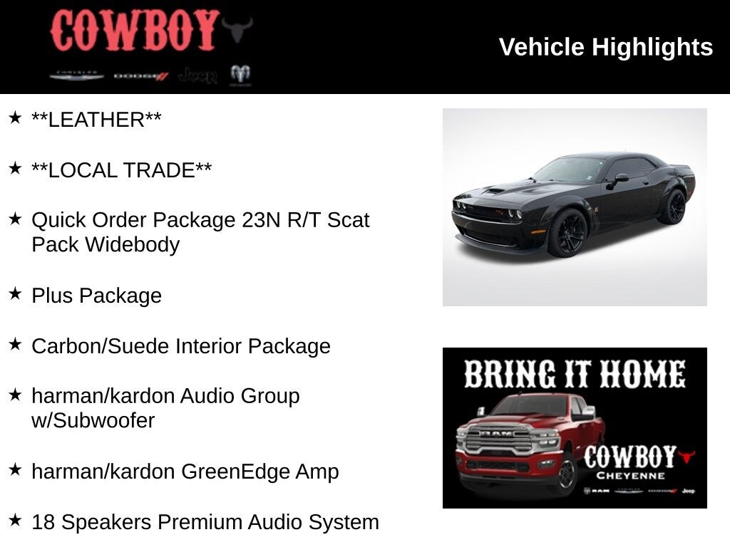 Used 2023 Dodge Challenger R/T Scat Pack Widebody Coupe