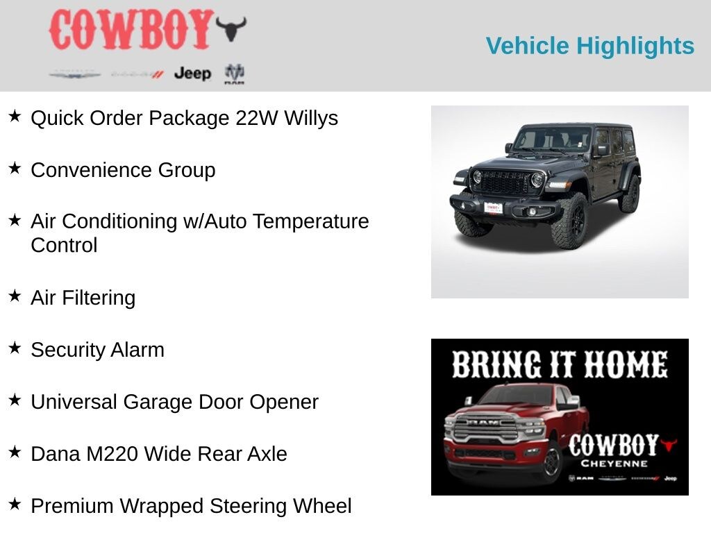 New 2026 Jeep Wrangler Willys SUV