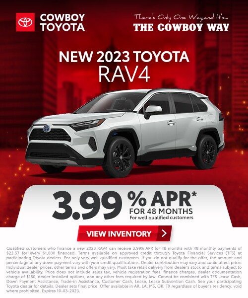New Vehicle Specials | Cowboy Toyota