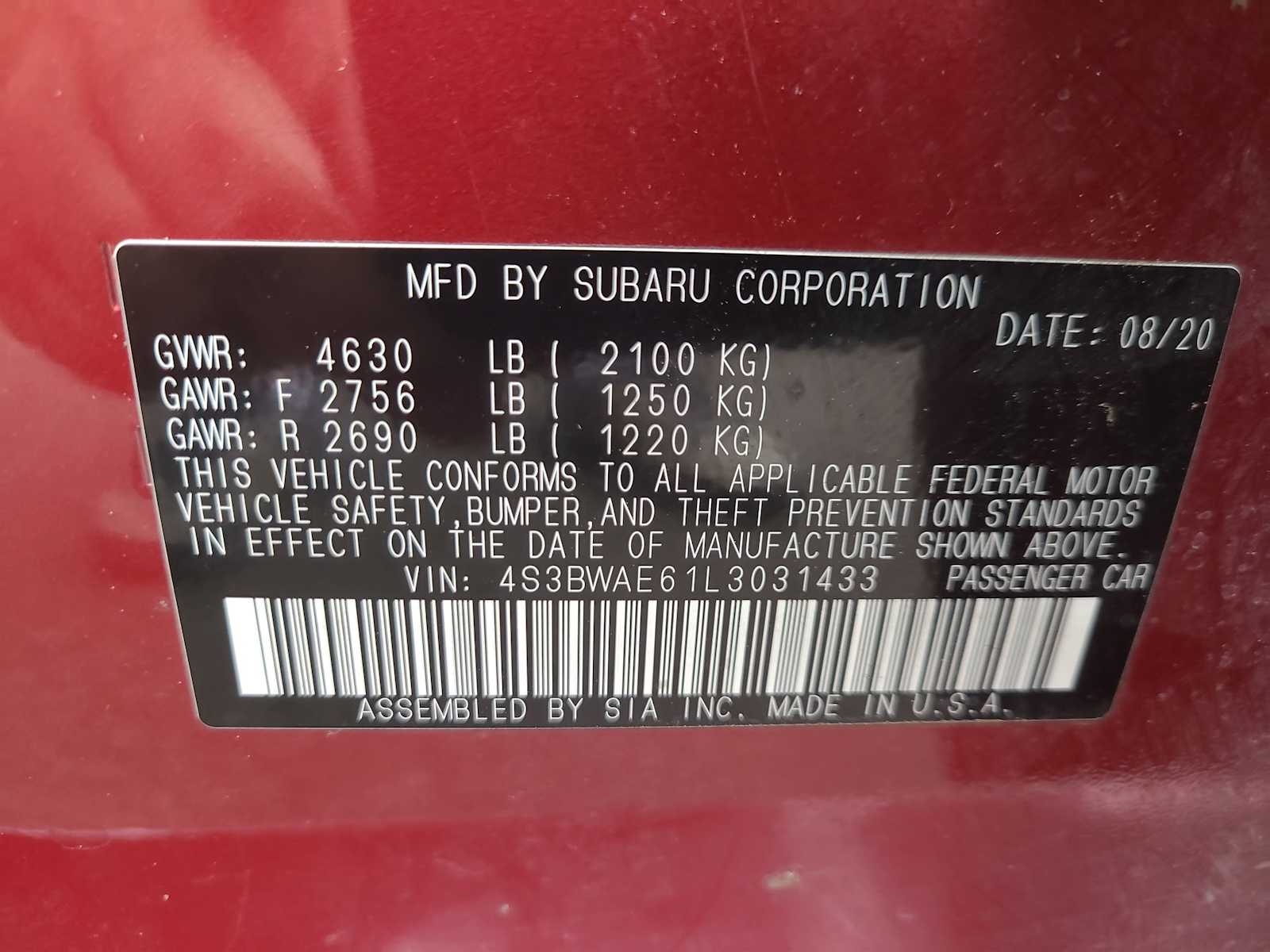 Thumbnail: 2020 Subaru Legacy - 29