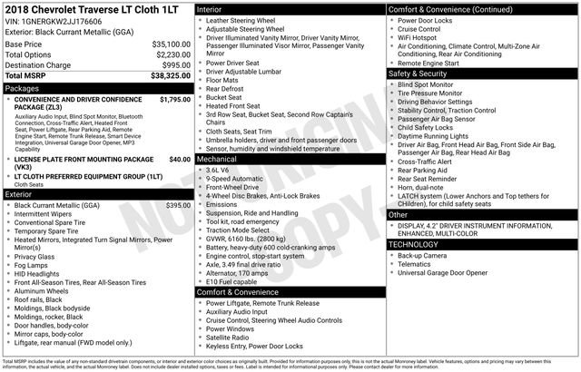 Used 2018 Black Currant Metallic Chevrolet LT Cloth image 31