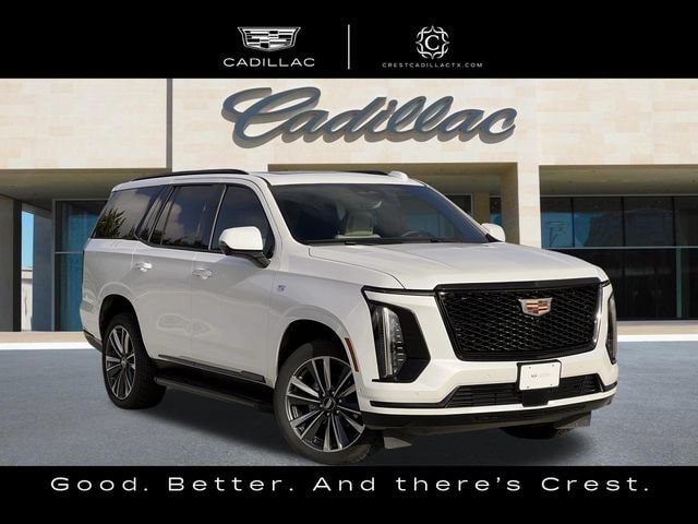 Crystal White Tricoat 2025 Cadillac Escalade SUV / Crossover Four-Wheel Drive Automatic