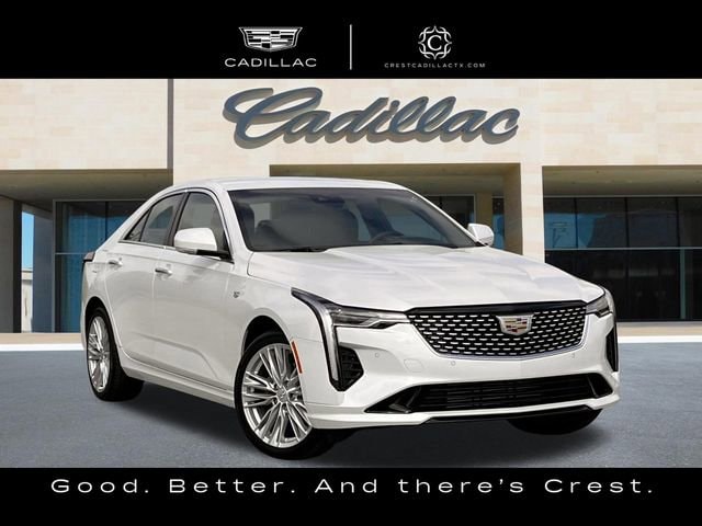 Crystal White Tricoat 2023 Cadillac CT4 Premium Luxury AWD Sedan All-Wheel Drive Automatic