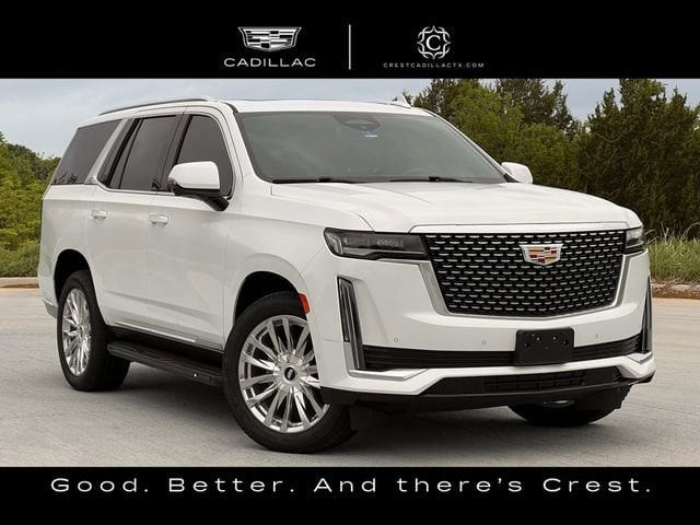 Crystal White Tricoat 2021 Cadillac Escalade Premium Luxury RWD SUV / Crossover Rear-Wheel Drive Automatic