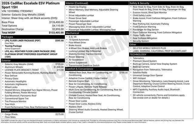 2026 Cadillac Escalade ESV Platinum Sport - Photo 31