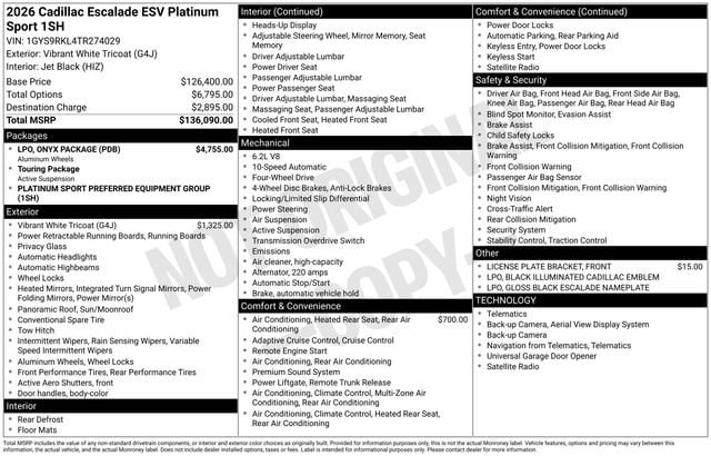 2026 Cadillac Escalade ESV Platinum Sport - Photo 31