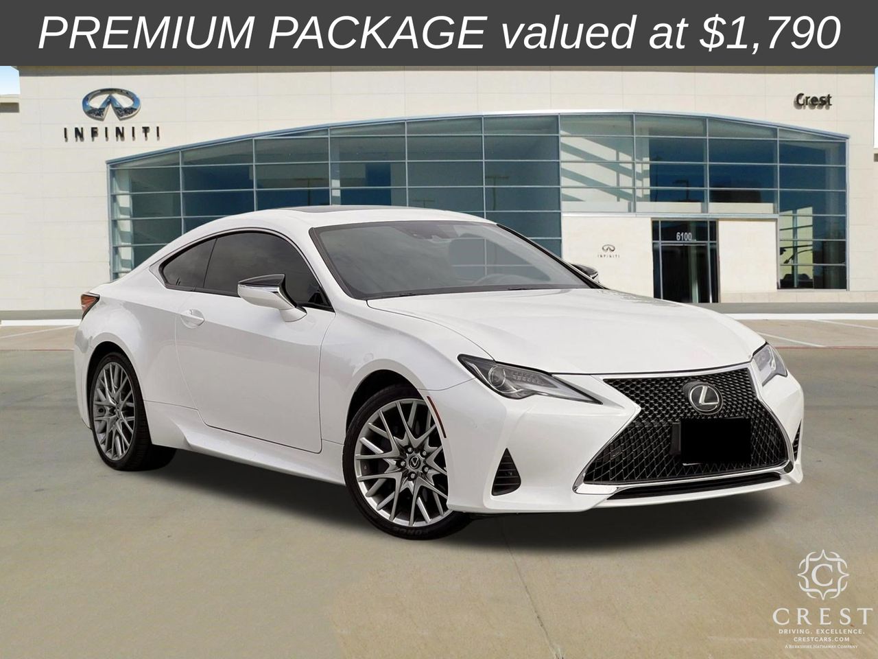 Eminent White Pearl 2021 Lexus RC Coupe Rear-Wheel Drive 8-Speed Automatic