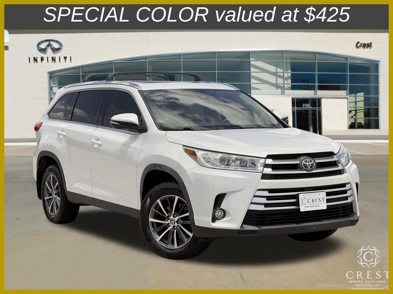 White (Blizzard Pearl) 2019 Toyota Highlander SUV / Crossover Front-Wheel Drive 8-Speed Automatic