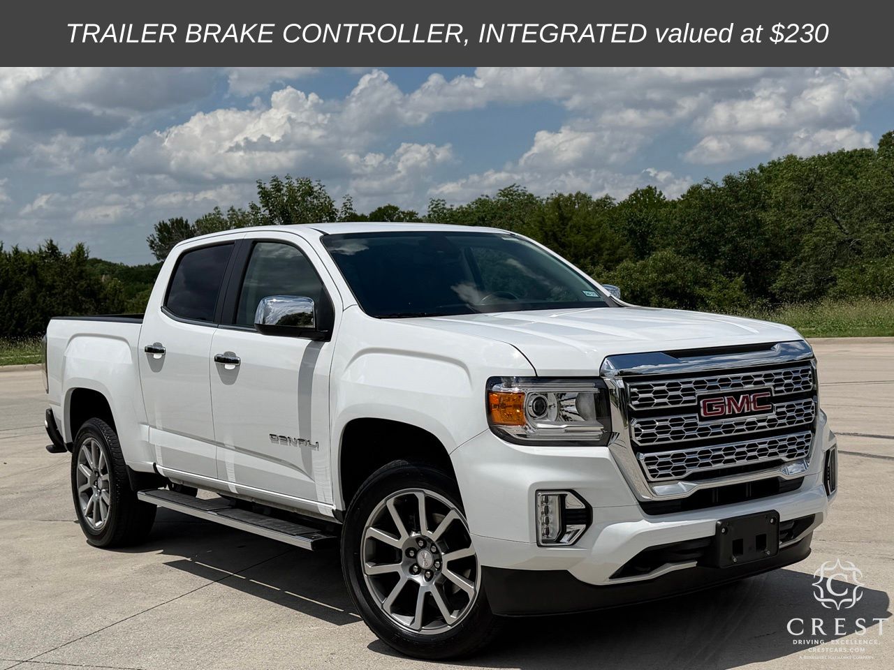 Summit White 2021 GMC Canyon Denali Crew Cab 4WD Pickup Truck Four-Wheel Drive 8-Speed Automatic