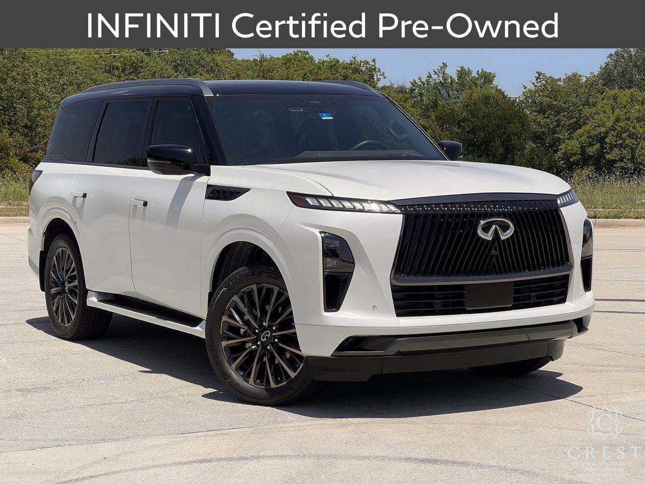 Radiant White Black Obsidian 2026 INFINITI QX80 Autograph 4WD SUV / Crossover All-Wheel Drive 9-Speed Automatic