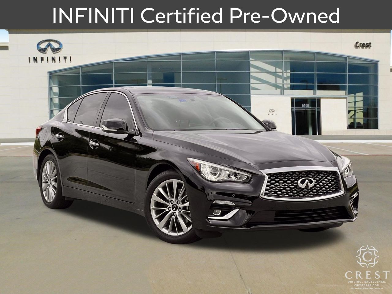 Black Obsidian 2023 INFINITI Q50 Sedan All-Wheel Drive 7-Speed Automatic Overdrive