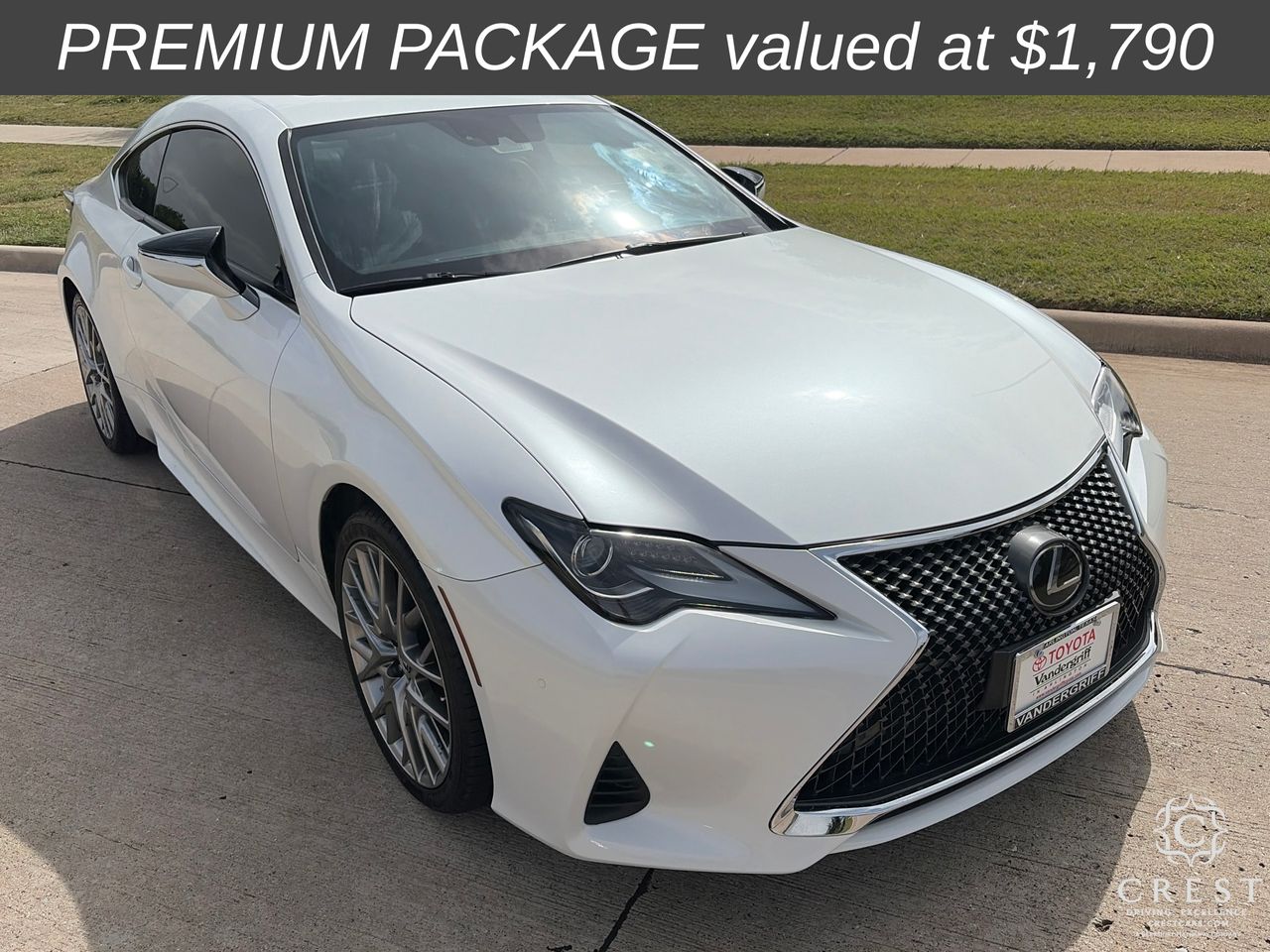 Eminent White Pearl 2021 Lexus RC Coupe Rear-Wheel Drive 8-Speed Automatic