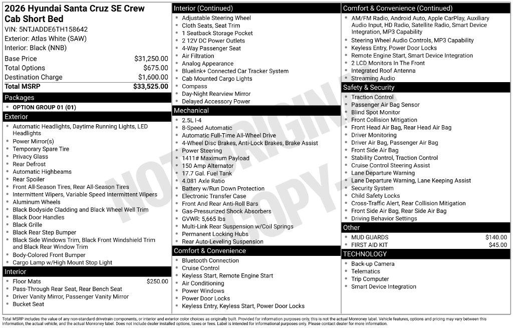 2026 Hyundai Santa Cruz SE - Photo 27