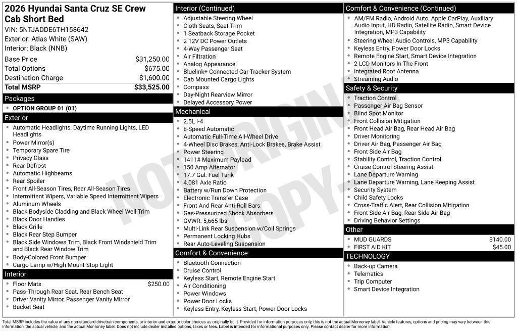 2026 Hyundai Santa Cruz SE - Photo 25