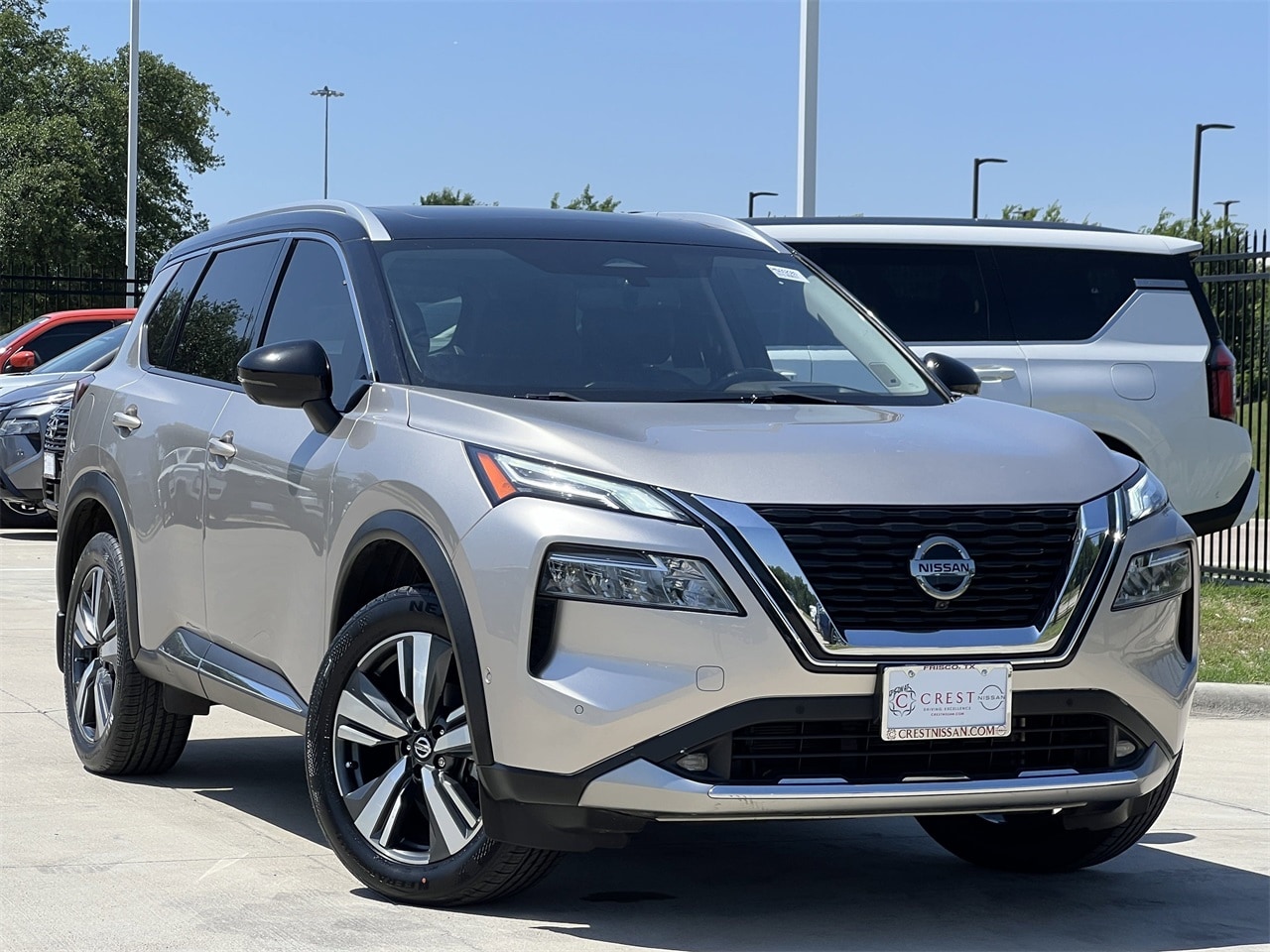 Used 2021 Nissan Rogue Platinum with VIN JN8AT3DD7MW302080 for sale in Frisco, TX