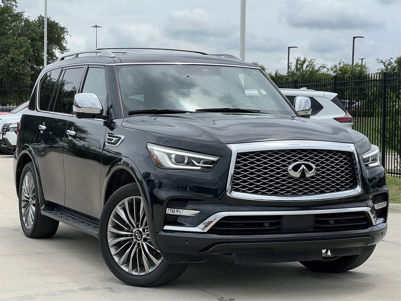 Used 2021 INFINITI QX80 Sensory with VIN JN8AZ2BF2M9720980 for sale in Frisco, TX