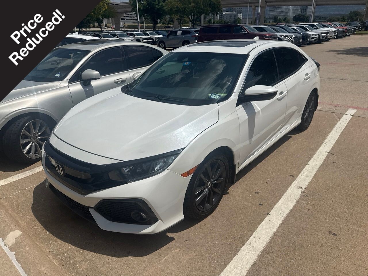 Platinum White Pearl 2020 Honda Civic Hatchback Hatchback Front-Wheel Drive Continuously Variable Transmission