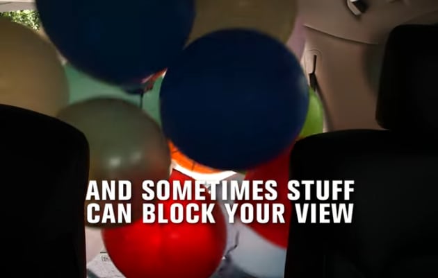 balloons in car