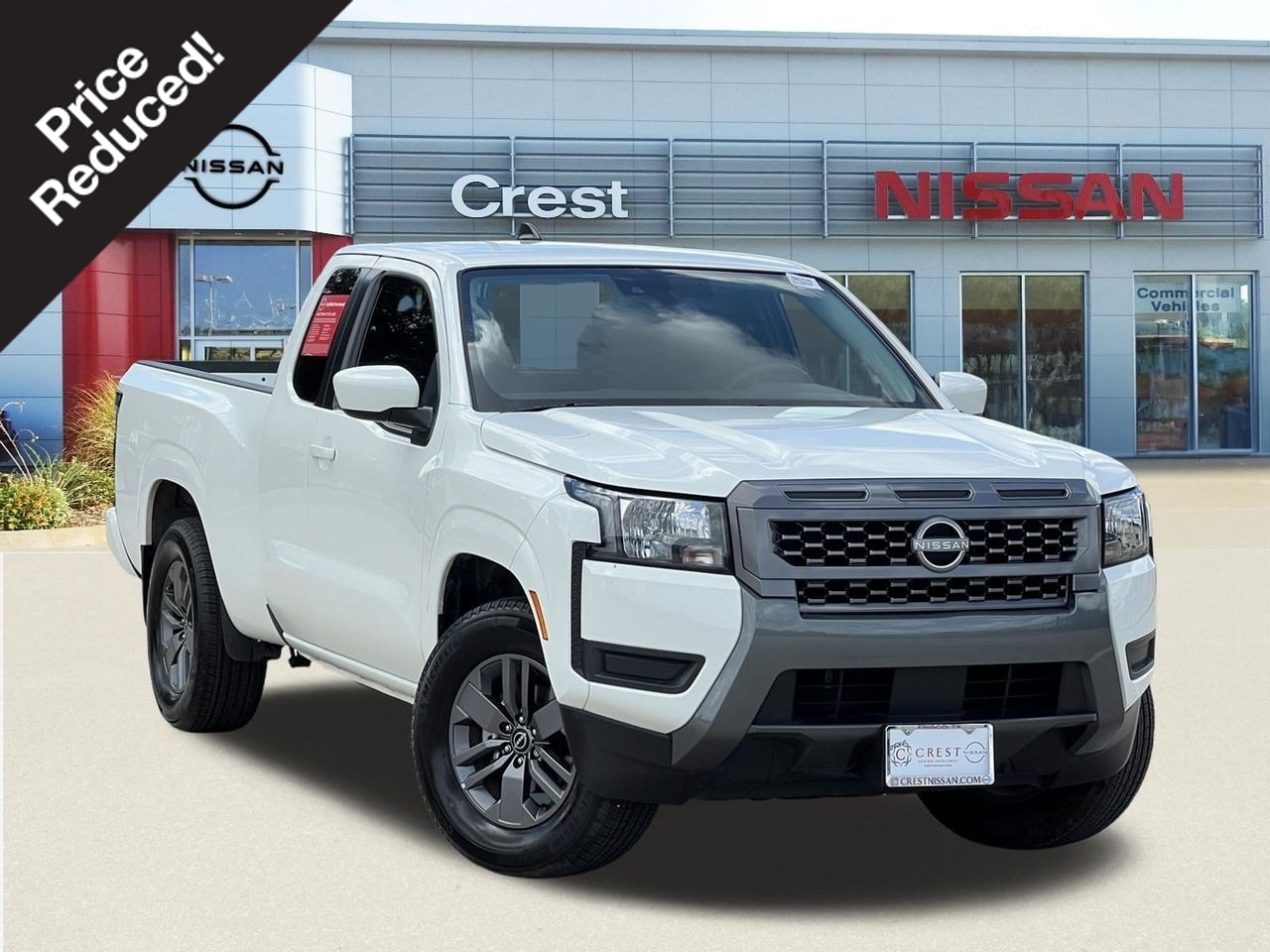 Glacier White 2025 Nissan Frontier Pickup Truck 4X2 9-Speed Automatic Overdrive