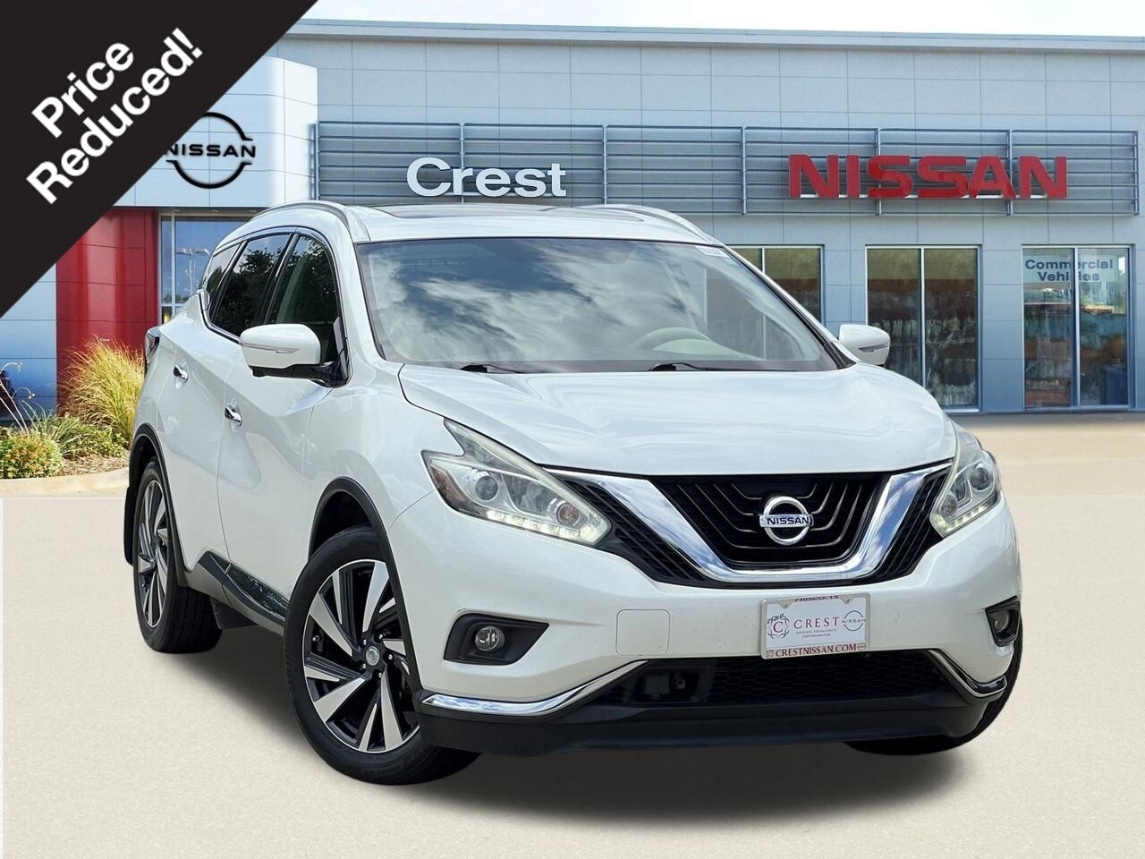 Pearl White 2015 Nissan Murano Platinum SUV / Crossover Front-Wheel Drive Continuously Variable Transmission