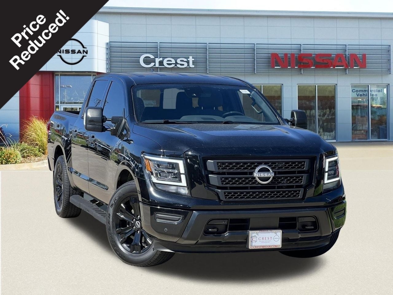 Super Black 2024 Nissan Titan SV Crew Cab RWD Pickup Truck 4X2 9-Speed Automatic
