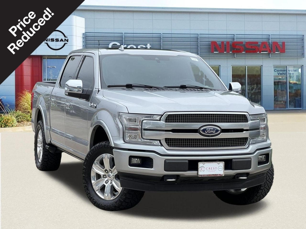 Iconic Silver 2020 Ford F-150 Platinum SuperCrew 4WD Pickup Truck Four-Wheel Drive 10-Speed Automatic