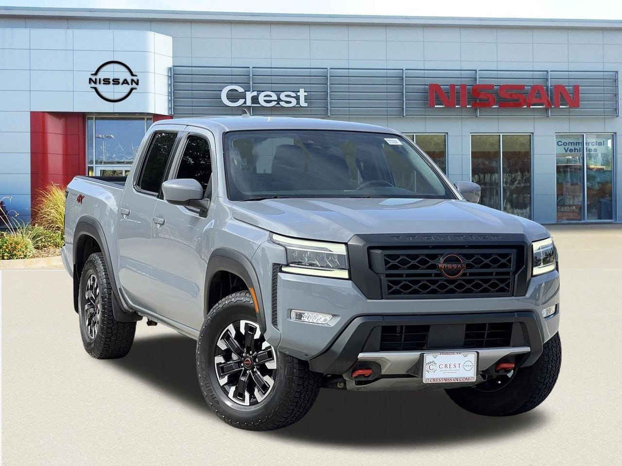 Boulder Gray Pearl 2024 Nissan Frontier Pickup Truck Four-Wheel Drive 9-Speed Automatic Overdrive