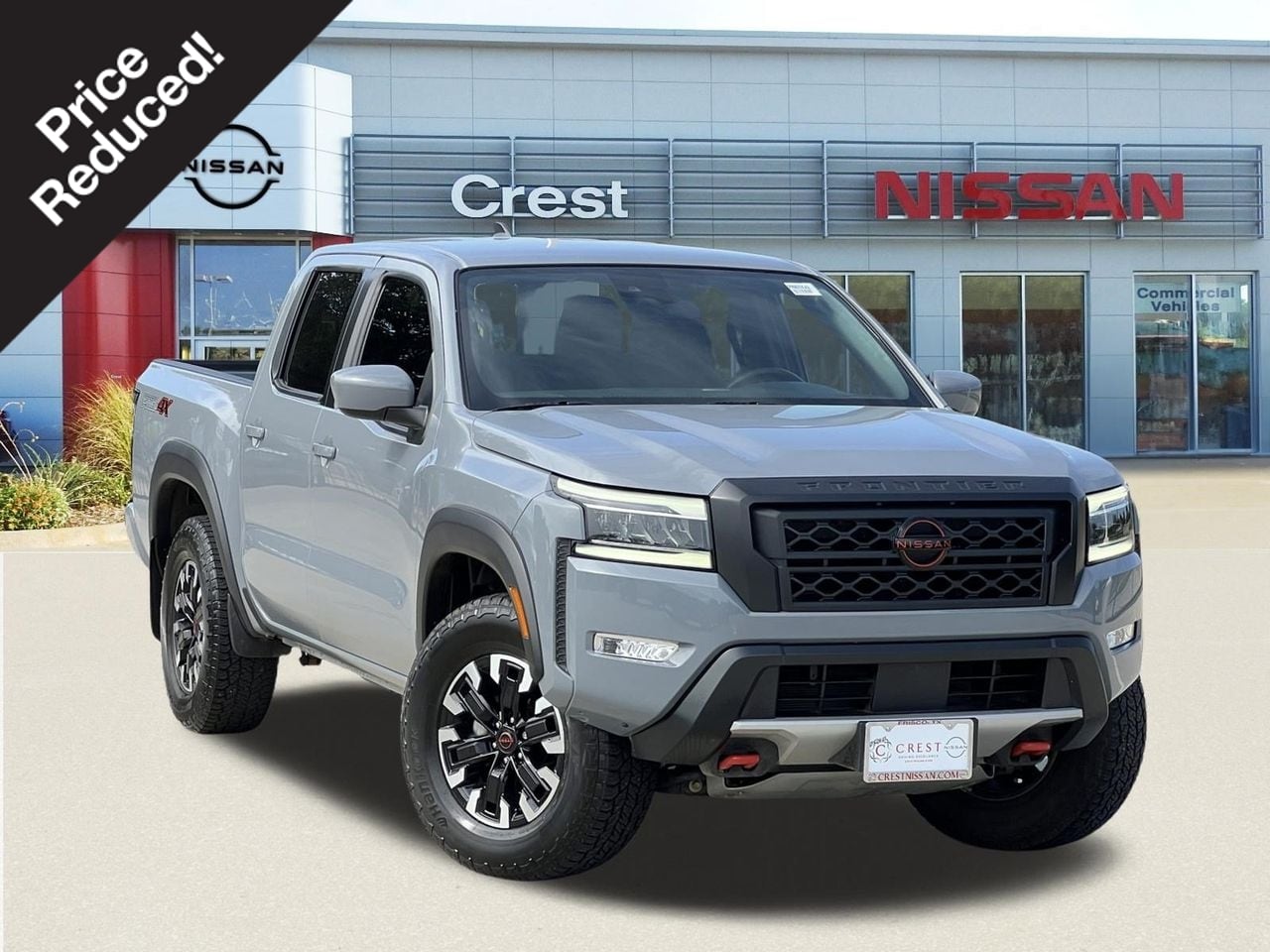 Boulder Gray Pearl 2024 Nissan Frontier Pickup Truck Four-Wheel Drive 9-Speed Automatic Overdrive