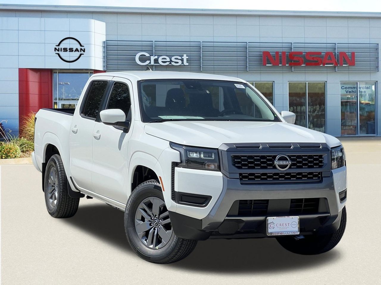 Glacier White 2026 Nissan Frontier Pickup Truck 4X2 9-Speed Automatic Overdrive