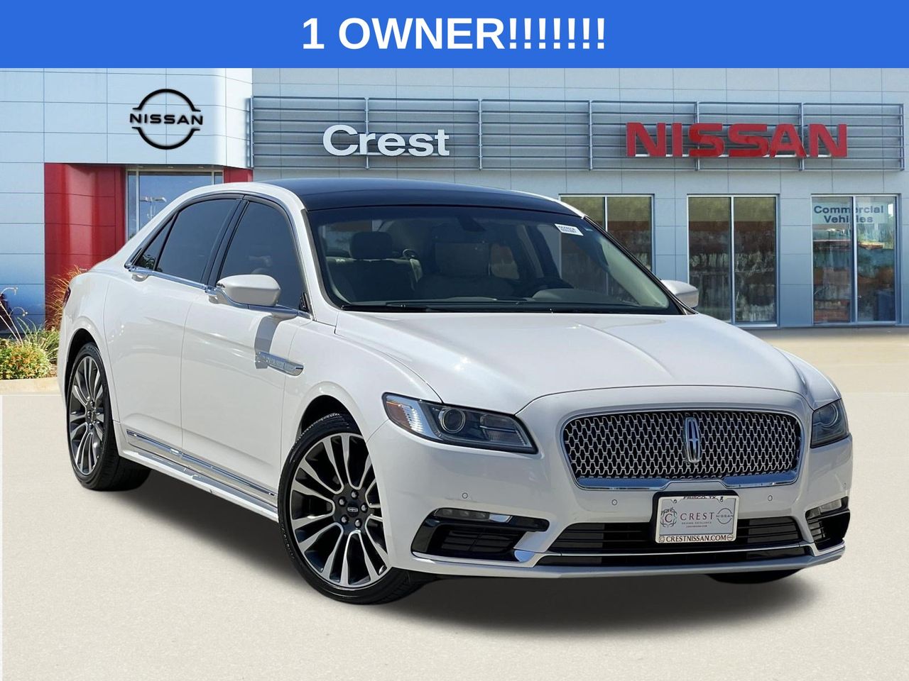 White Platinum Tri-Coat 2017 Lincoln Continental Sedan Front-Wheel Drive 6-Speed Automatic