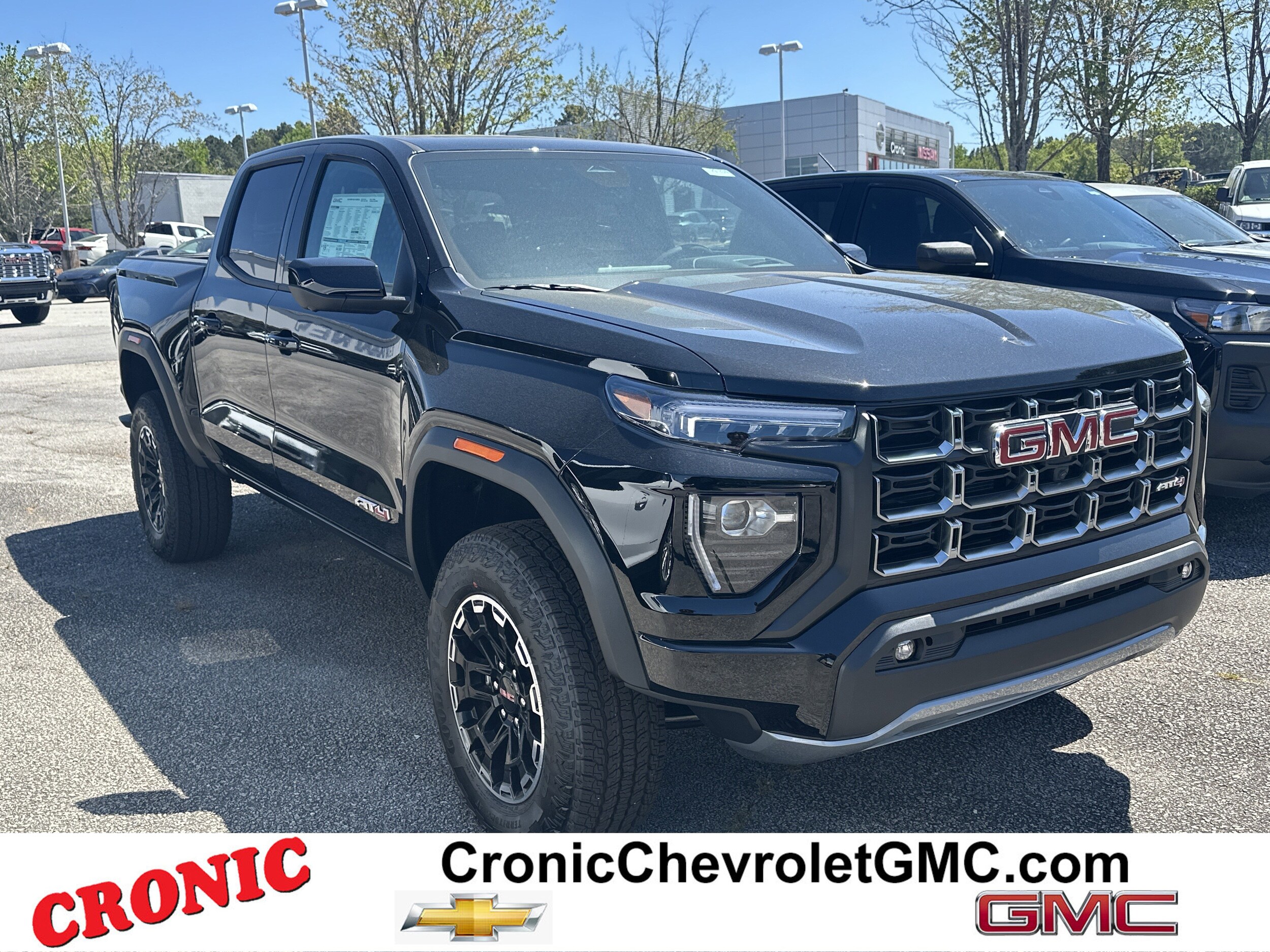Onyx Black 2026 GMC Canyon AT4 Crew Cab 4WD Pickup Truck Four-Wheel Drive Automatic