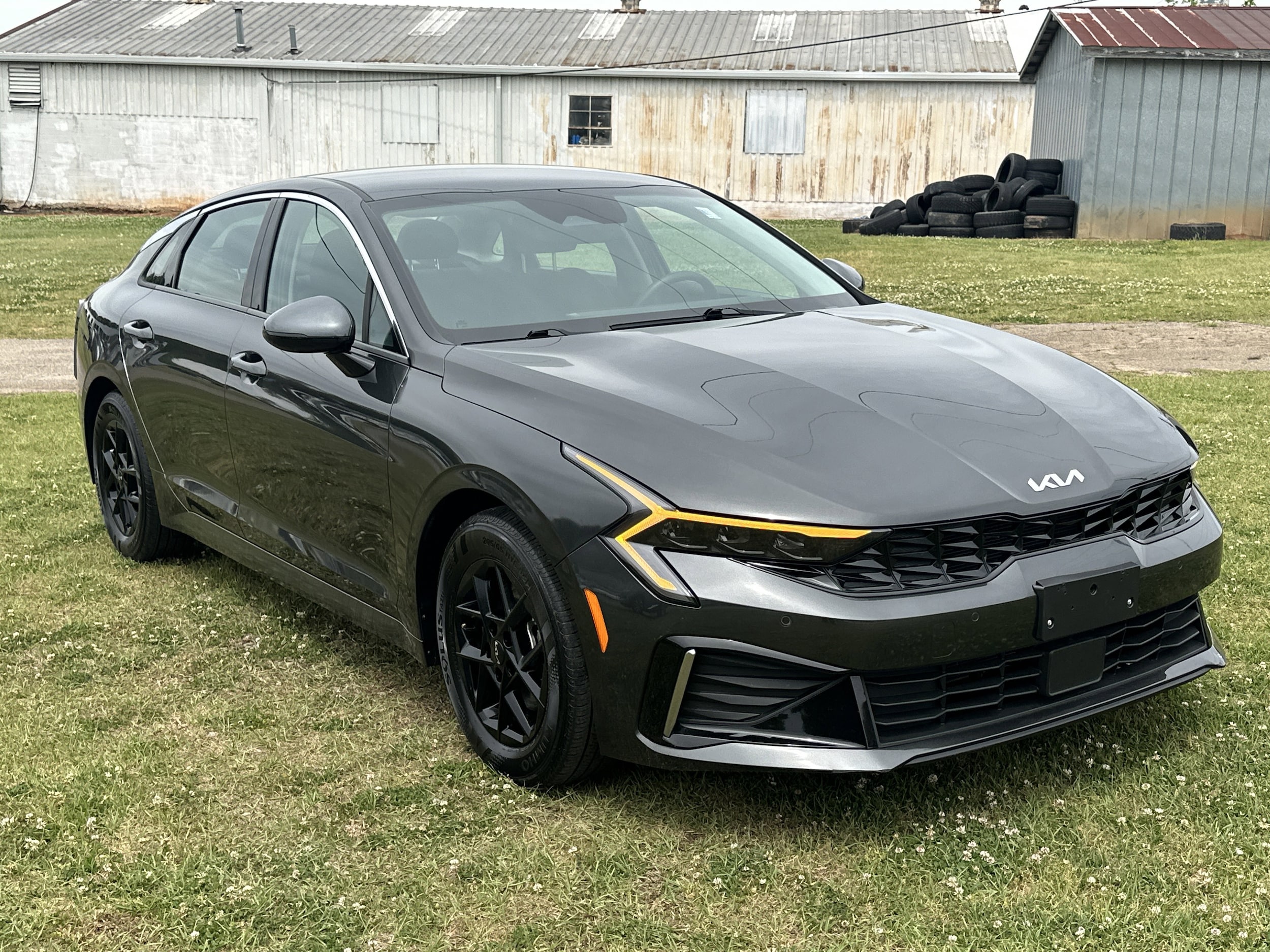 Gray 2025 Kia K5 LXS FWD Sedan Front-Wheel Drive Automatic