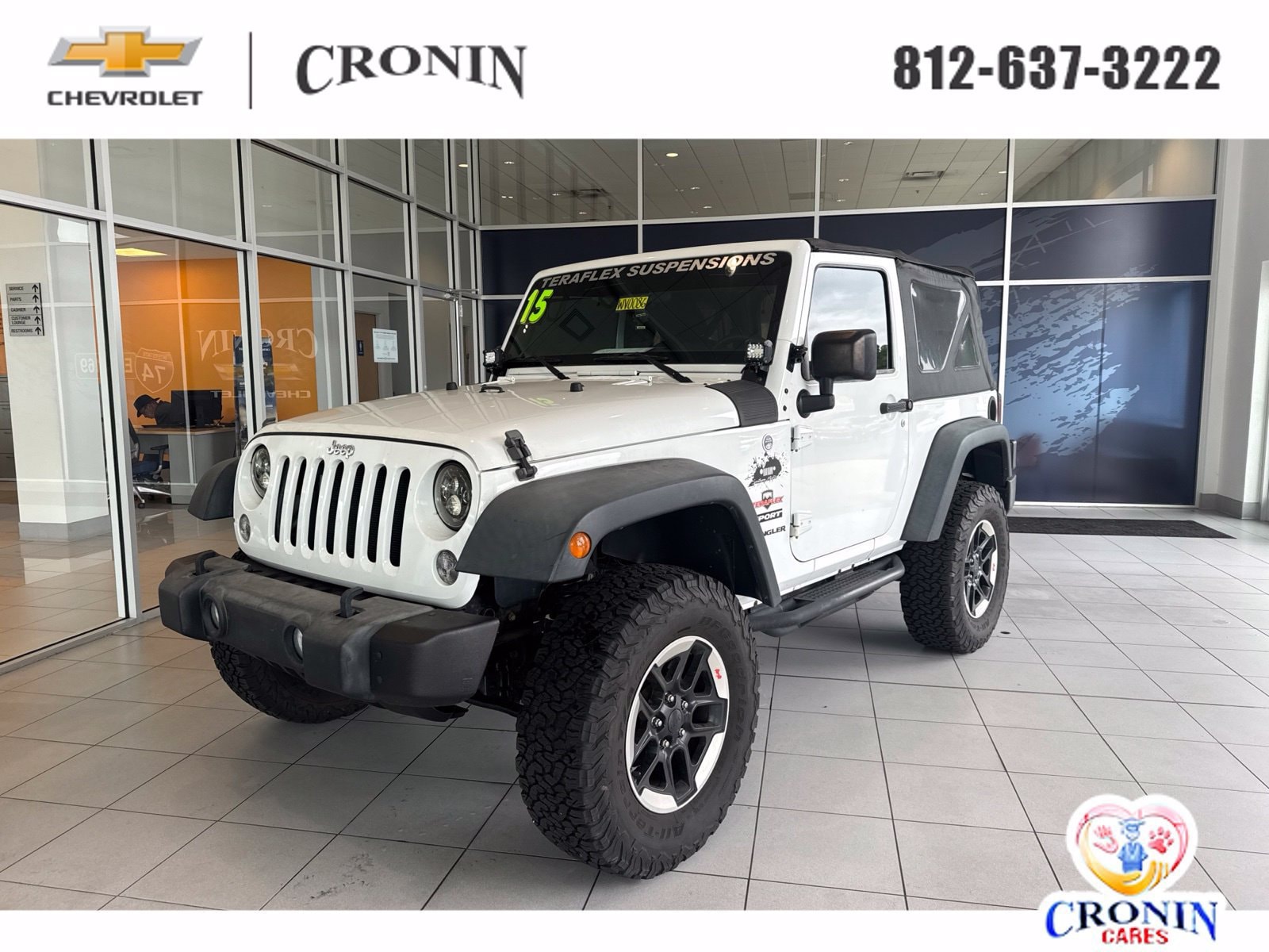 Used 2015 Jeep Wrangler Sport with VIN 1C4AJWAG0FL720101 for sale in West Harrison, IN