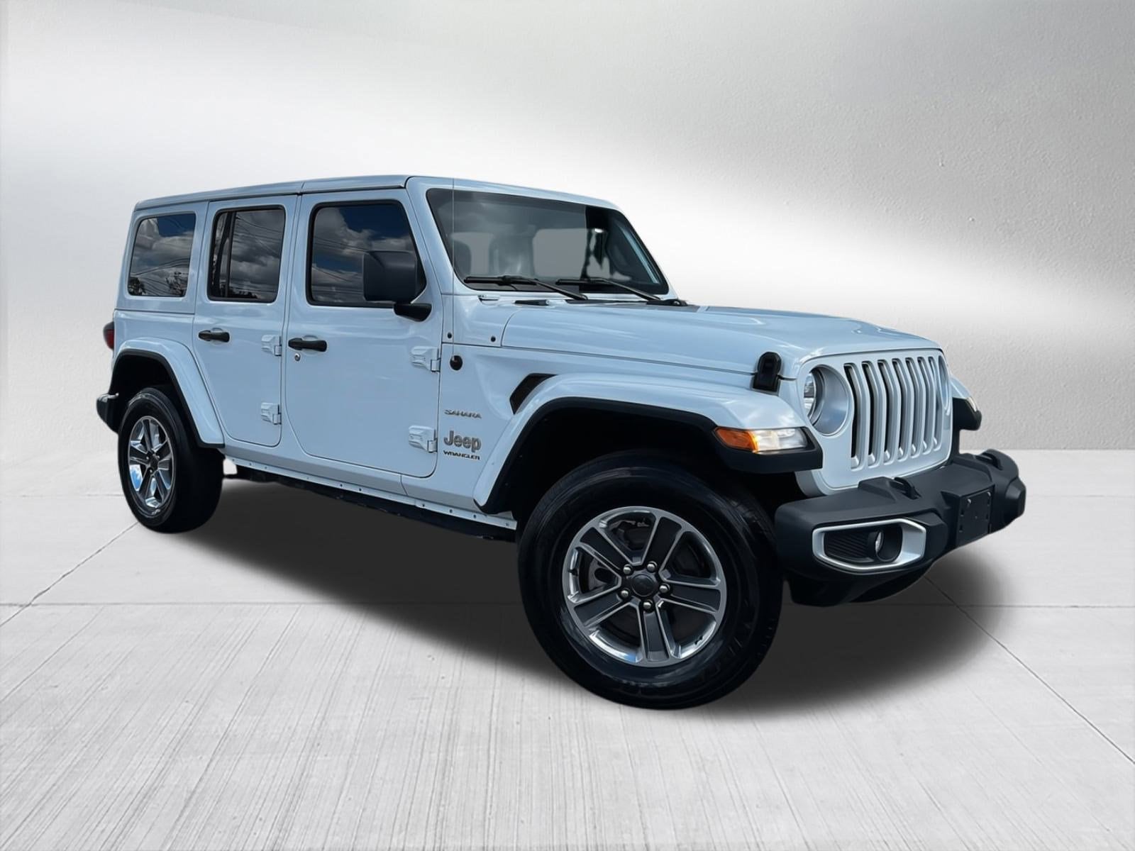 Used 2023 Jeep Wrangler 4-Door Sahara with VIN 1C4HJXEN1PW586969 for sale in Hillsdale, MI
