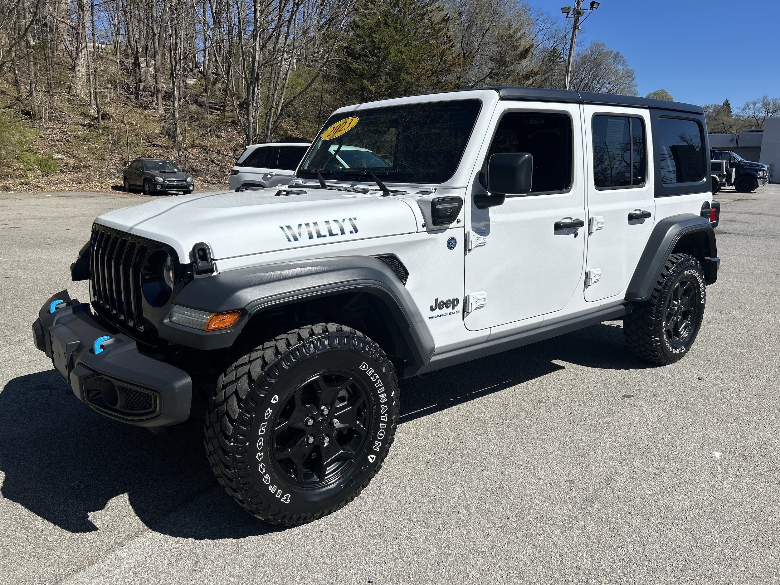 Certified 2023 Jeep Wrangler 4xe Willys 4XE with VIN 1C4JJXN65PW605100 for sale in Croton-on-Hudson, NY