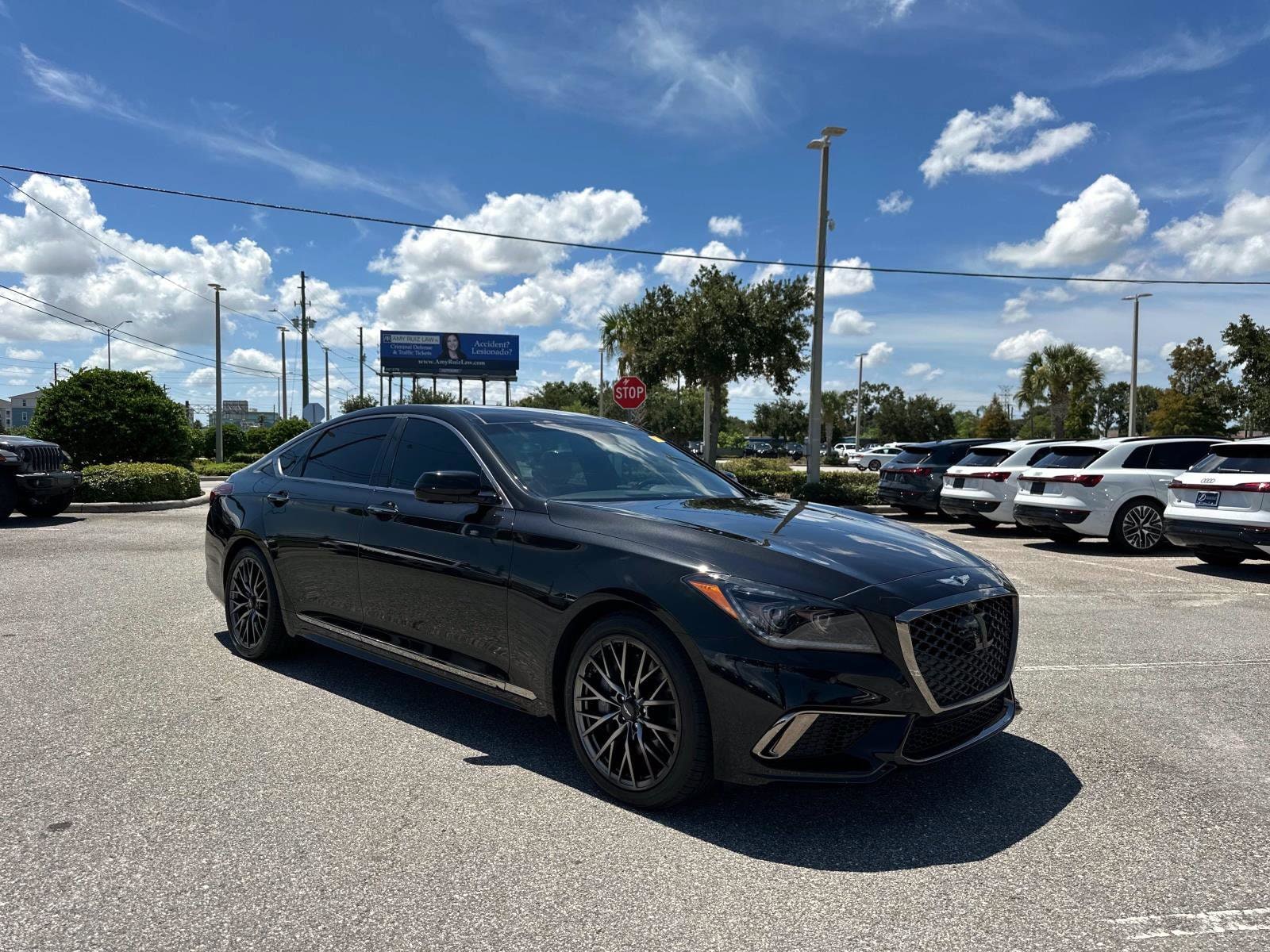 Used 2018 GENESIS G80 Sport with VIN KMHGN4JB9JU250219 for sale in Clearwater, FL