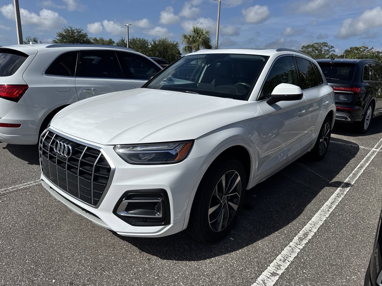 Used 2021 Audi Q5 Premium Plus with VIN WA1BAAFY2M2068135 for sale in Clearwater, FL