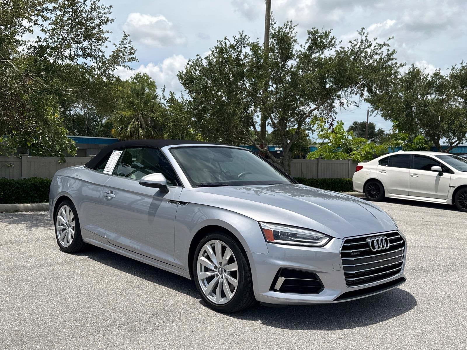 Used 2018 Audi A5 Cabriolet Premium with VIN WAUWNGF54JN003203 for sale in Clearwater, FL