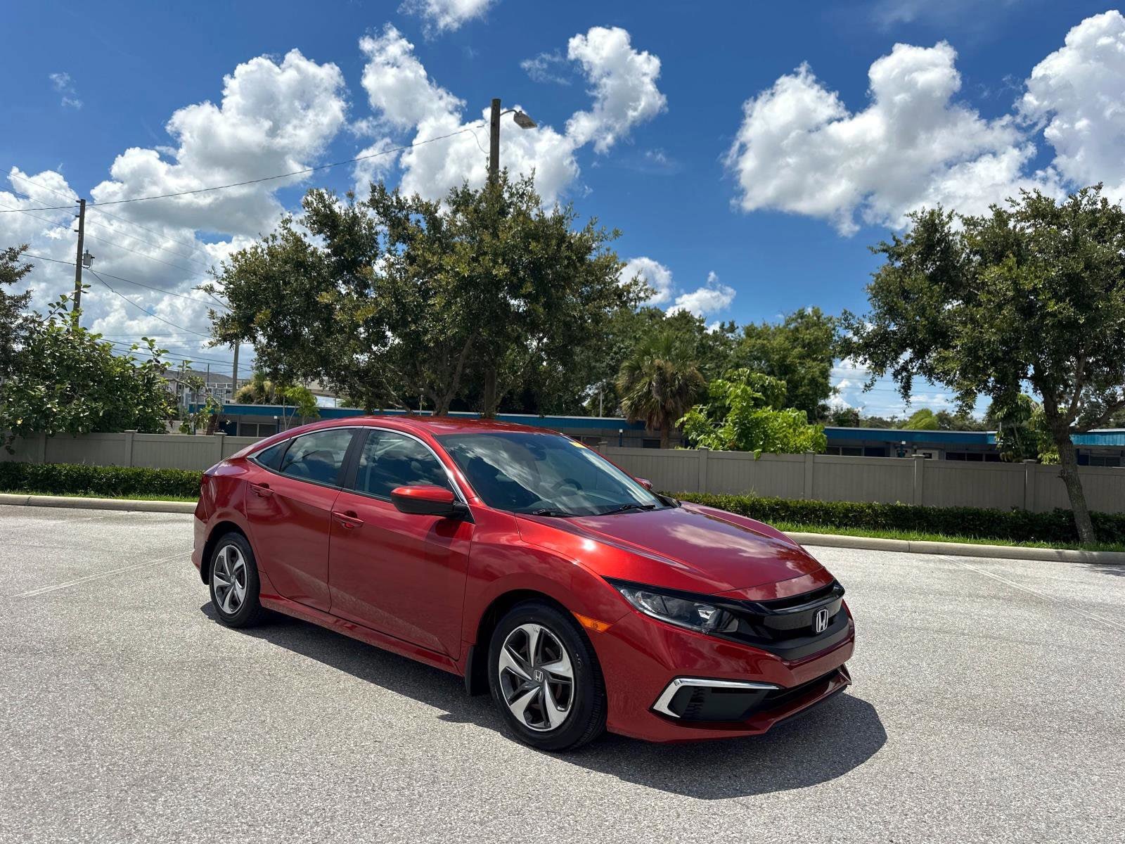 Used 2020 Honda Civic LX with VIN 2HGFC2F6XLH554494 for sale in Clearwater, FL