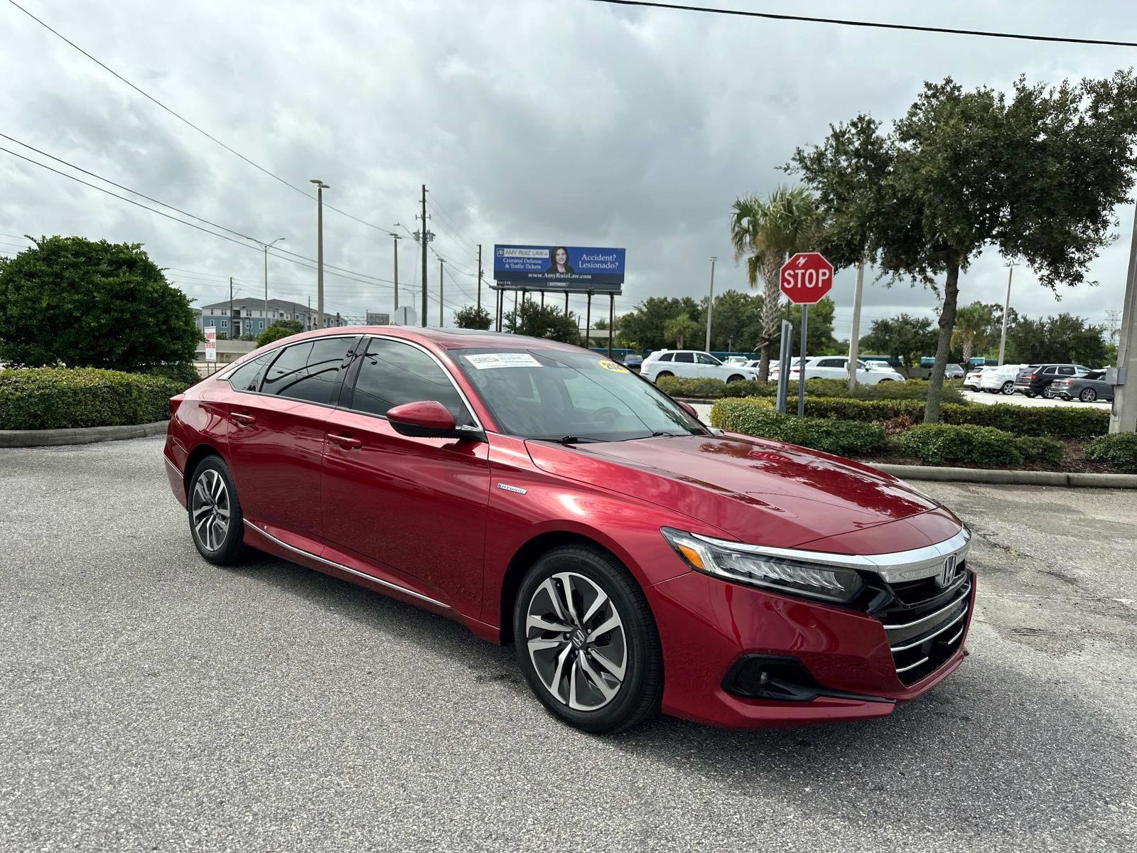 Used 2021 Honda Accord Hybrid EX-L with VIN 1HGCV3F54MA008199 for sale in Clearwater, FL