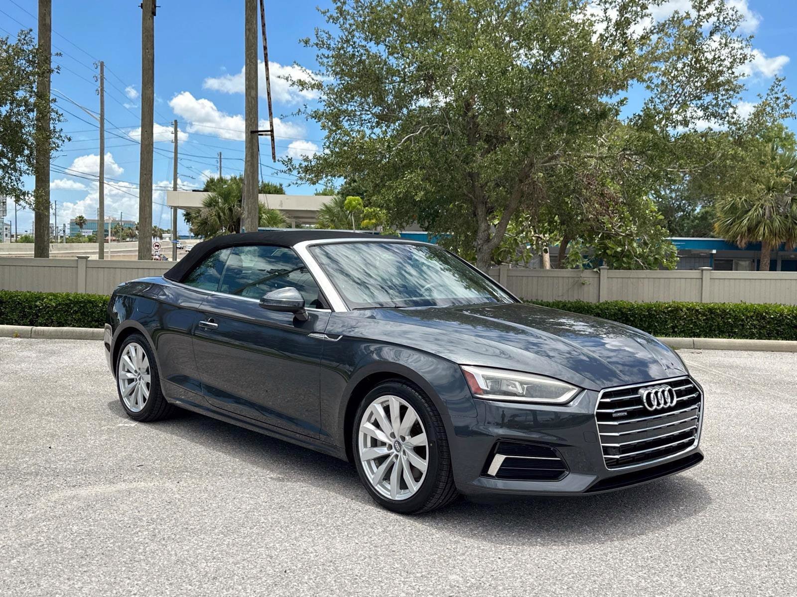 Used 2018 Audi A5 Cabriolet Premium Plus with VIN WAUYNGF54JN010290 for sale in Clearwater, FL