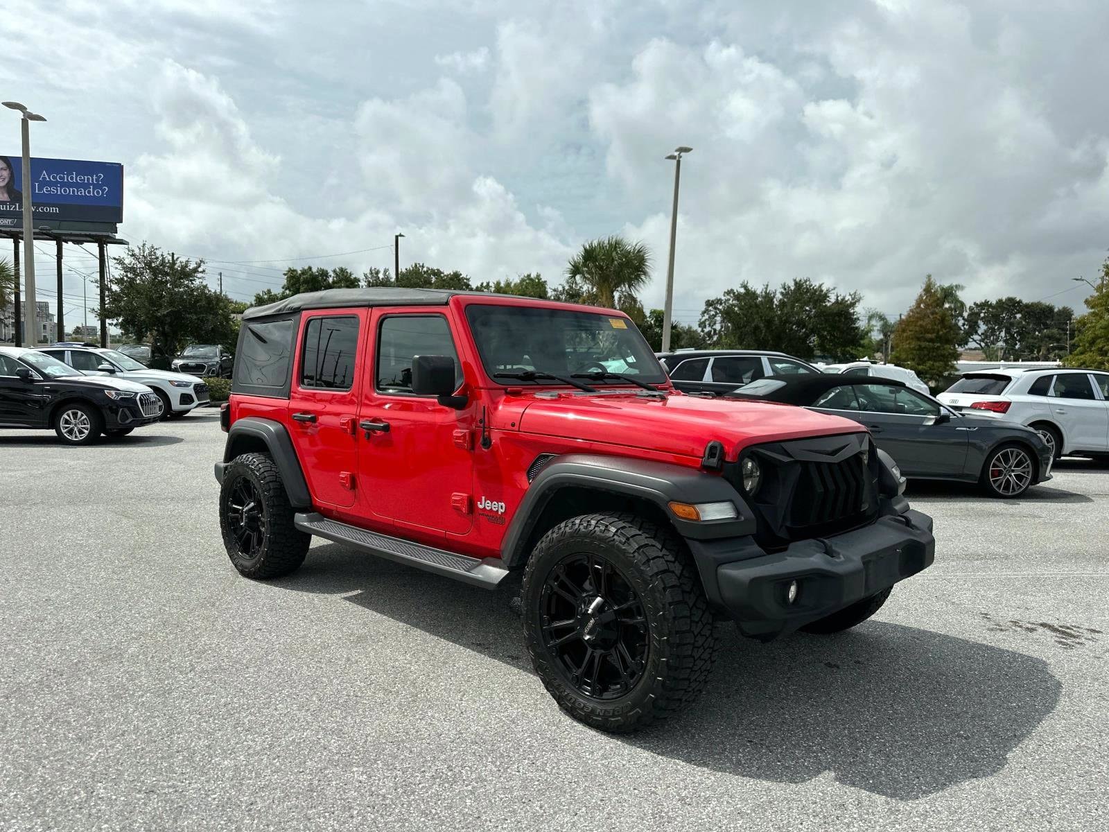 Used 2020 Jeep Wrangler Unlimited Sport S with VIN 1C4HJXDN4LW132680 for sale in Clearwater, FL