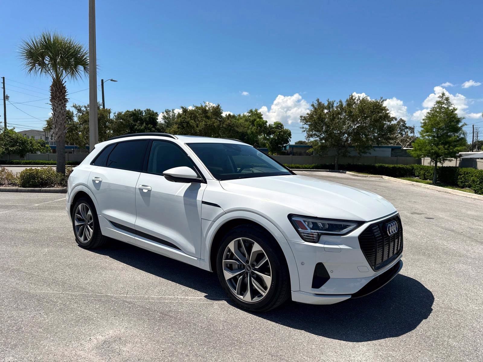 Used 2021 Audi e-tron Premium Plus with VIN WA1LAAGE7MB027265 for sale in Clearwater, FL